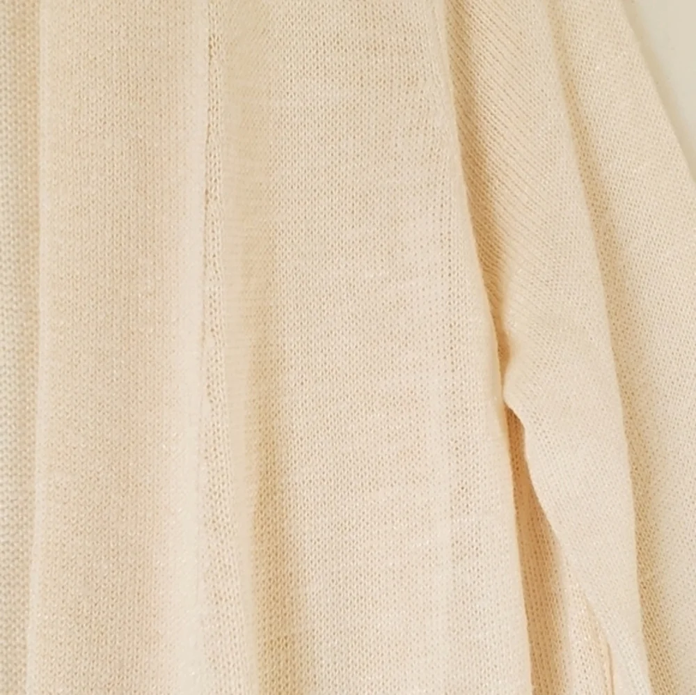 Banana Republic‎ Long Ivory Knit Open Sweater Wrap Size Small Women